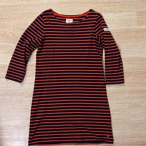 Women’s Joules dress, red and navy, size 10